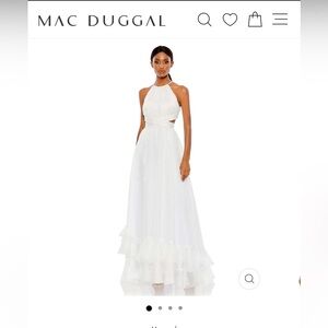Mac Duggal White Gown